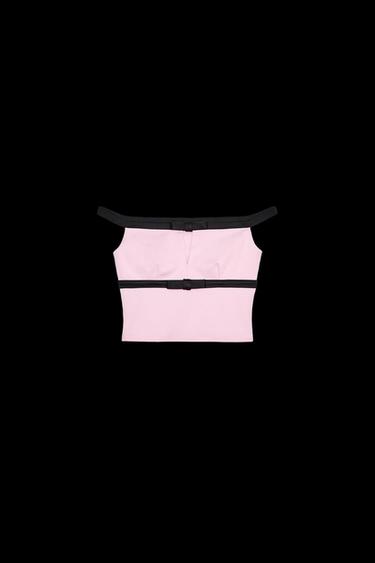 TIE-UP OPENING TOP - Pink by Zara - Image 0