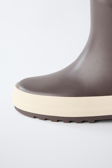 BOTTES DE PLUIE COLOR BLOCK - Marron de Zara - Image 5