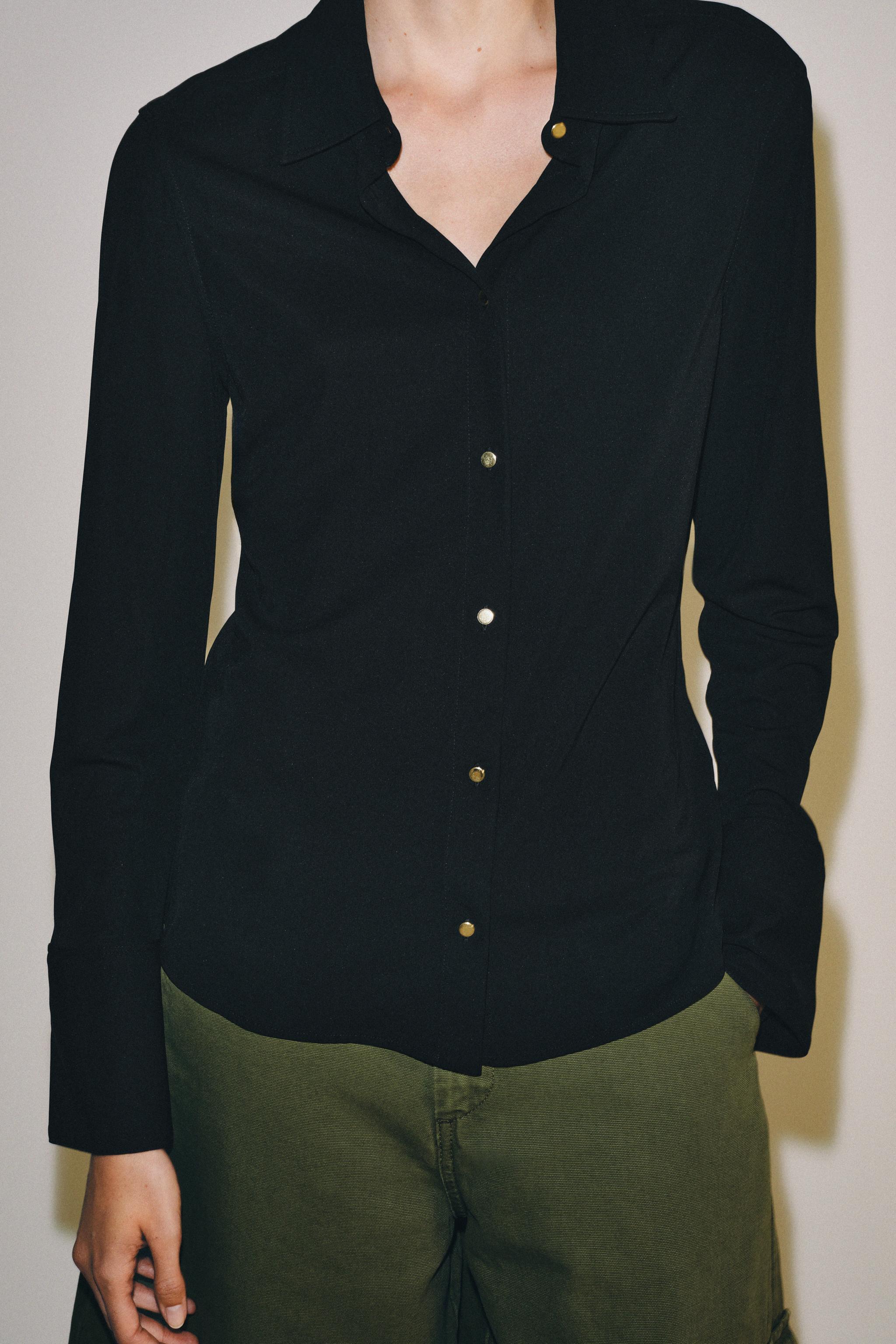 GOLD BUTTON SHIRT ZW COLLECTION