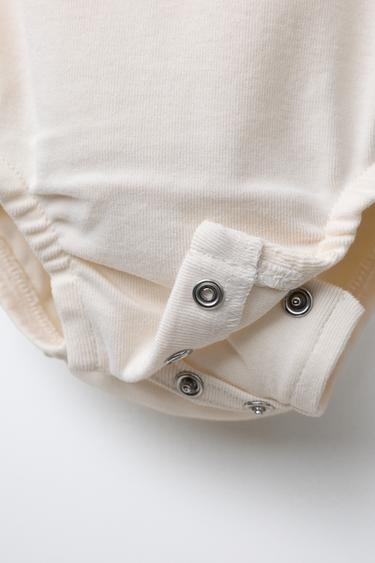 PLAIN BODYSUIT AND LEGGINGS SET - Ecru by Zara - Image 4