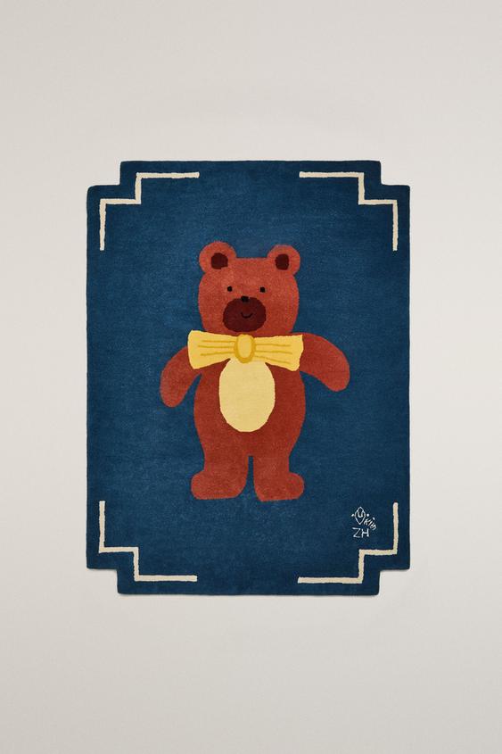 TAPETE INFANTIL LÃ URSO X THE ANIMALS OBSERVATORY - Azul da Zara - Imagem 0