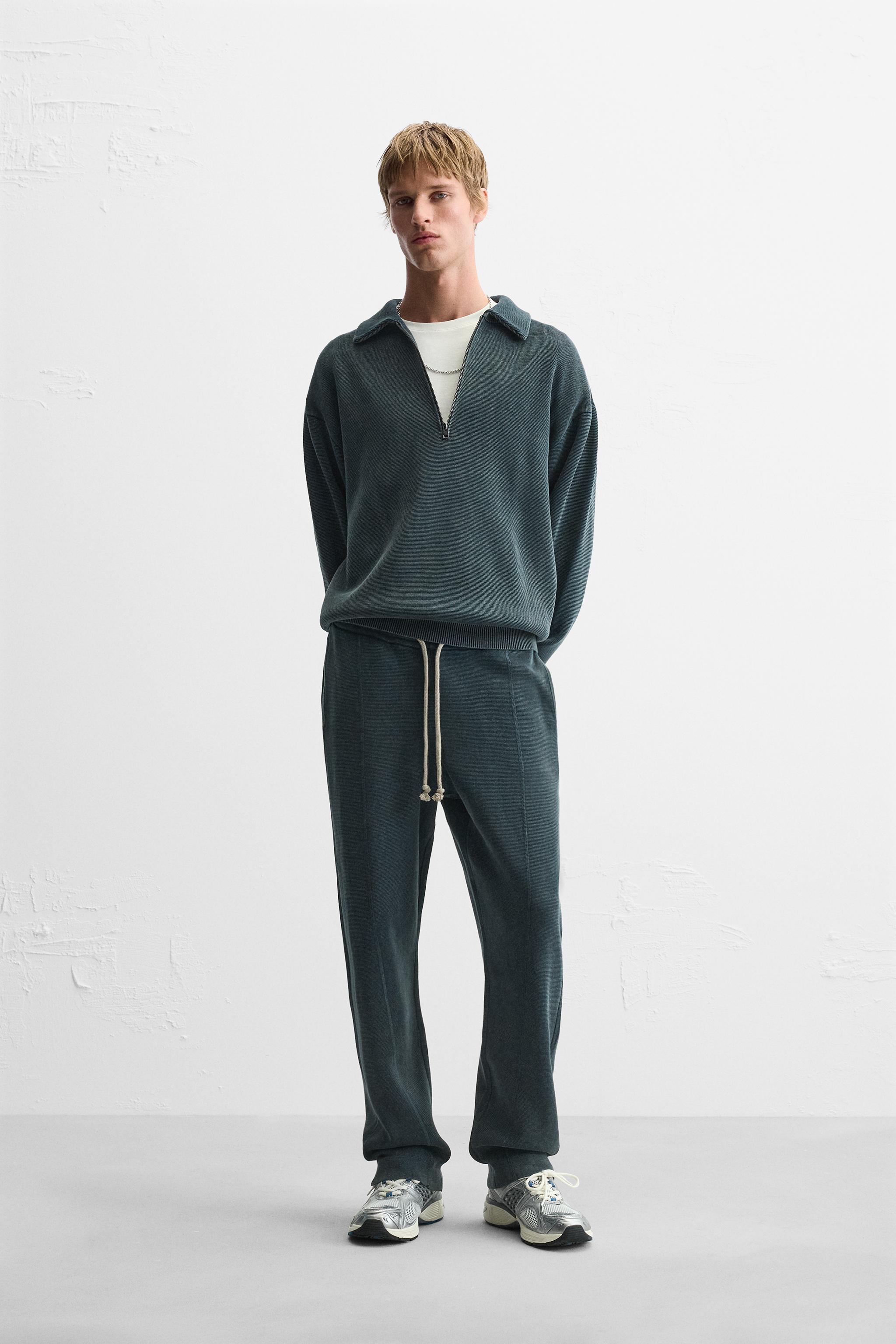 Knitted joggers zara sale