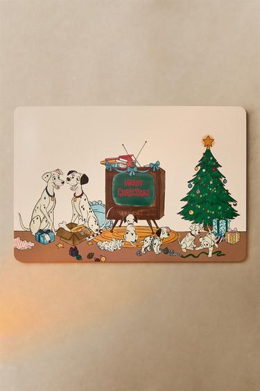 101 DALMATIANS ©DISNEY CHRISTMAS RECTANGULAR CORK PLACEMAT - Multicoloured by Zara