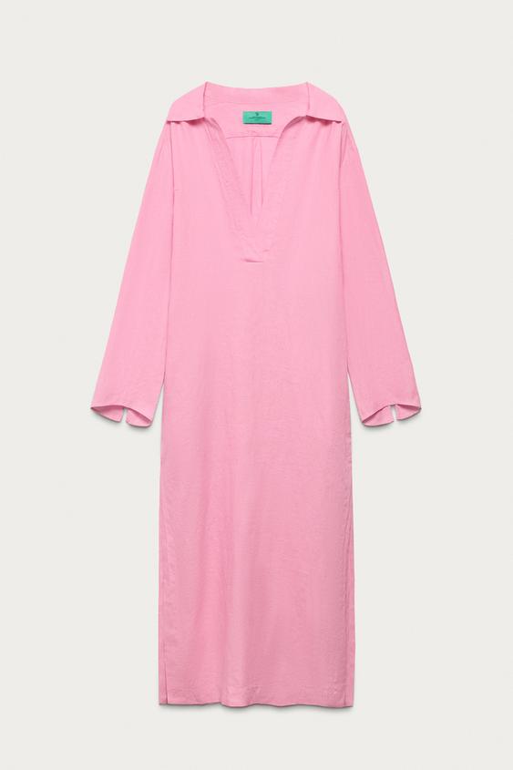 Marisa berenson x ZARA %100 keten tunik elbise