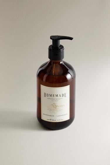(550 ML) MANDARIN ORANGE, LAVENDER LIQUID SOAP - White / Pink by Zara - Image 1