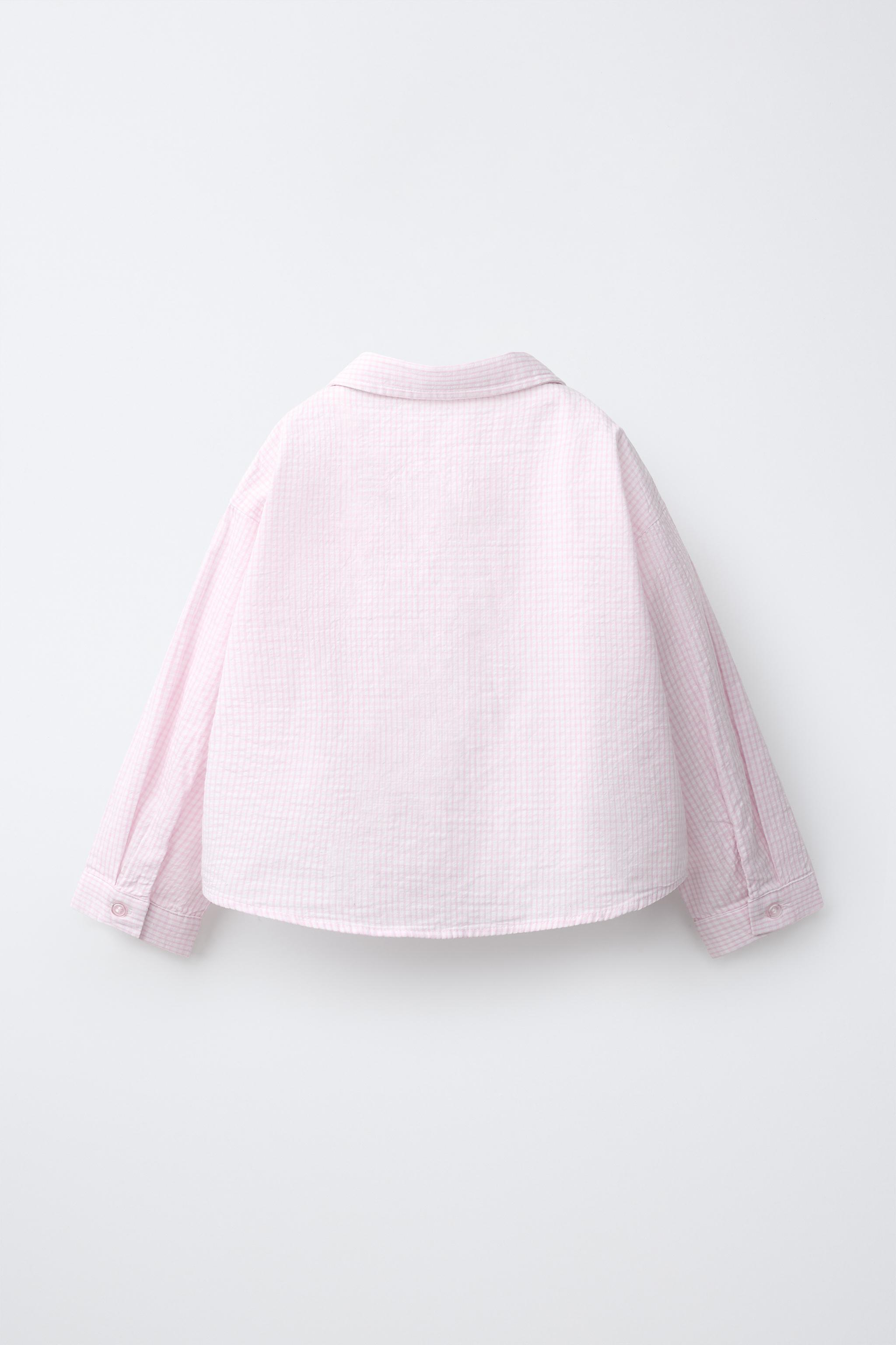 STRIPED SHIRT AND EMBROIDERED DOG T-SHIRT SET