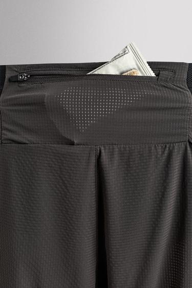 COLOUR BLOCK RUNNING SHORTS - Brown by Zara - Image 9