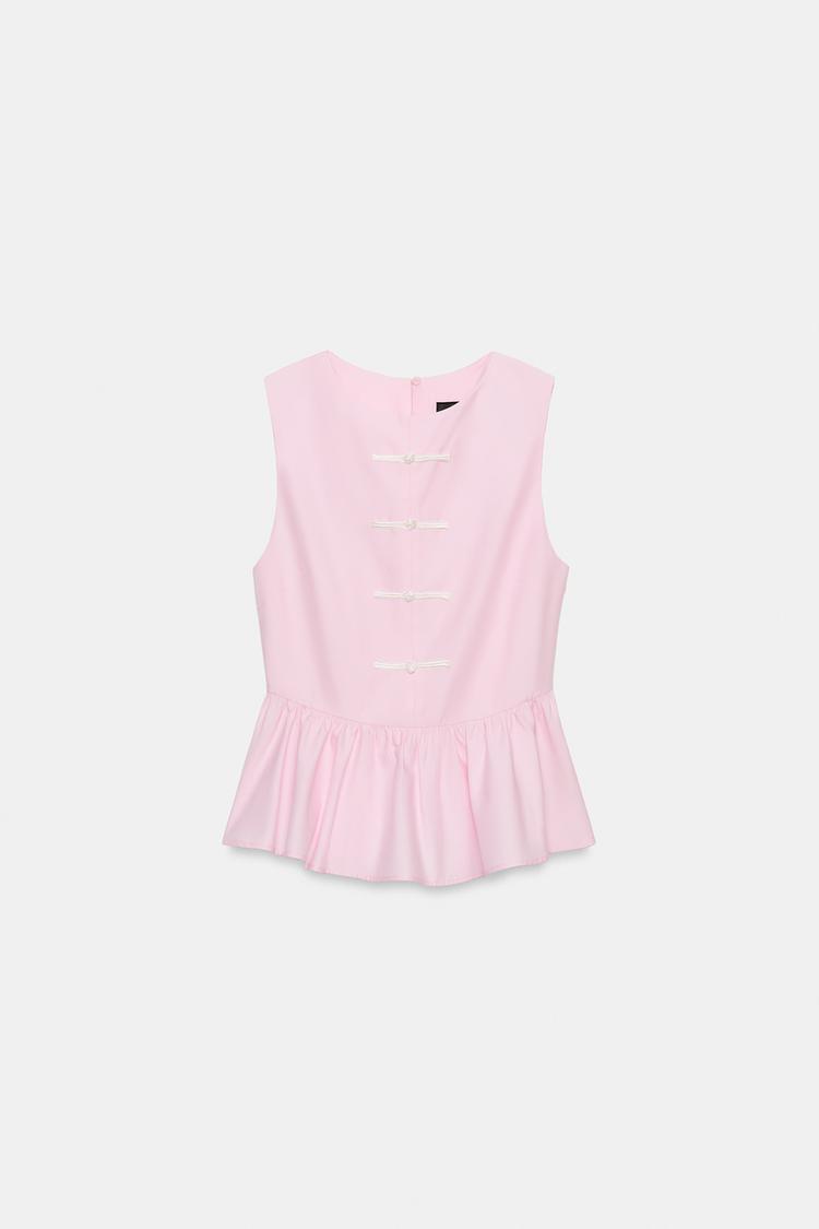 zara peplum top