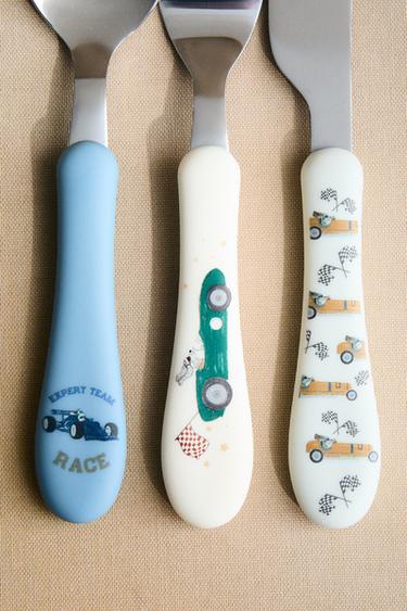 KINDERBESTECK-SET RENNFARERHUND - Bunt von Zara