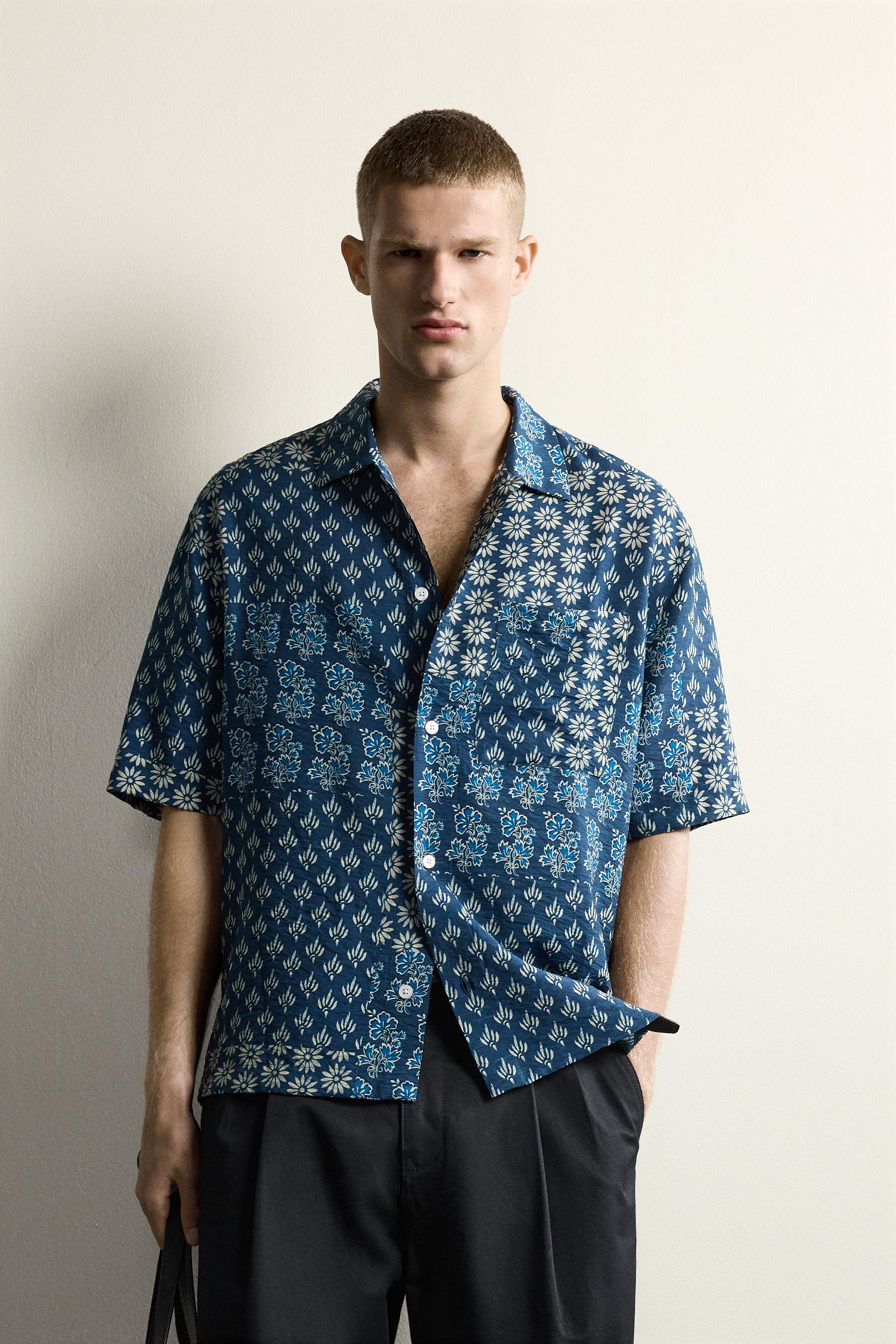PATCHWORK PRINT RELAXED FIT SHIRT