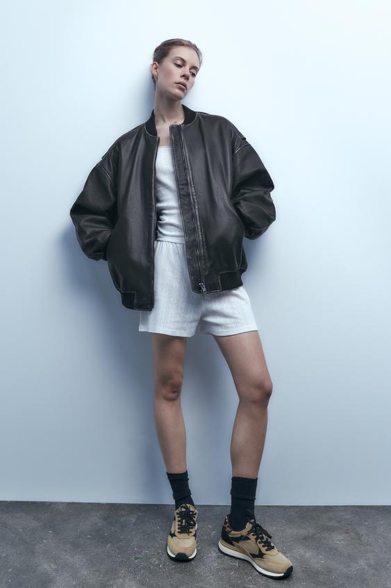 tennis leopard zara