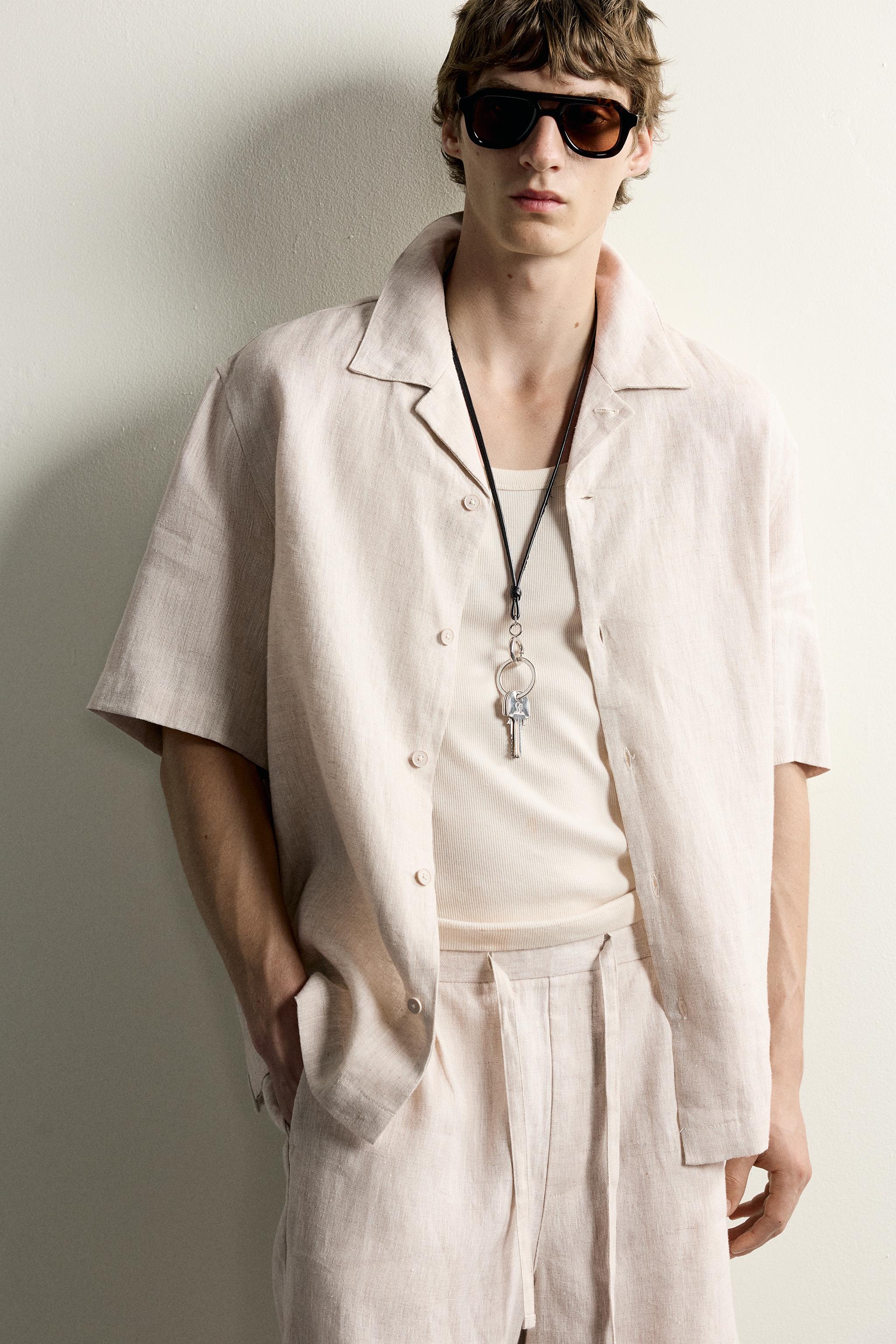 100% LINEN RELAXED FIT SHIRT - thumbnail 5