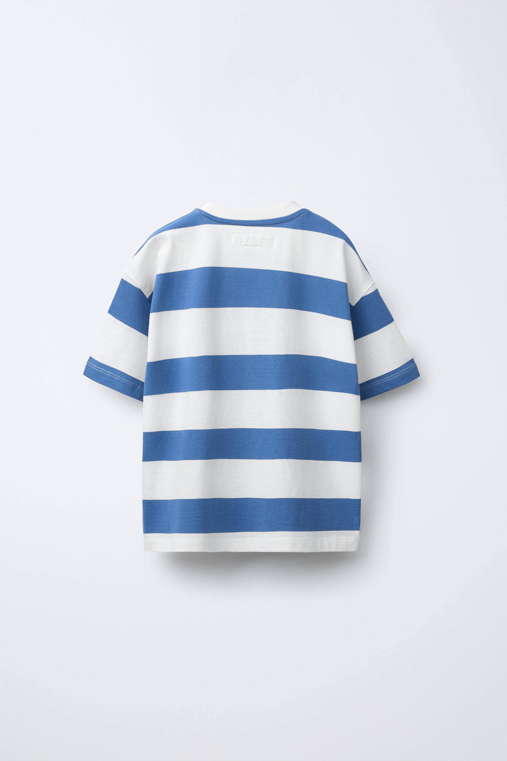 WIDE STRIPE T-SHIRT - Green | ZARA United Kingdom