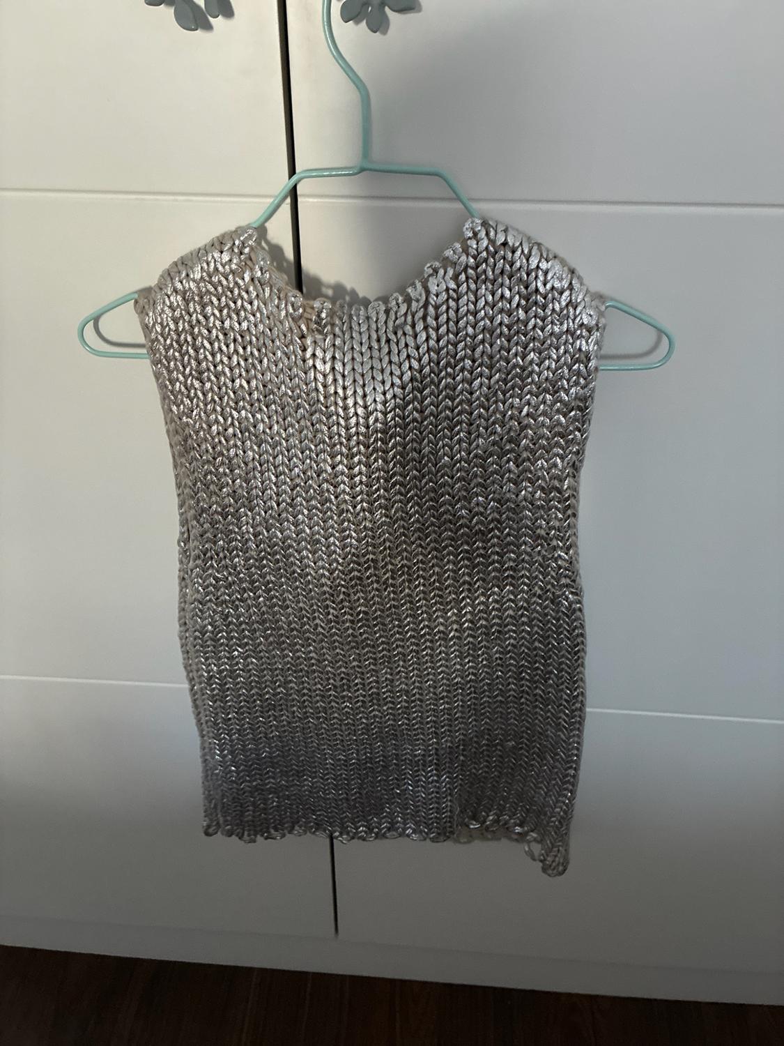 METALLIC KNIT VEST - Image 2