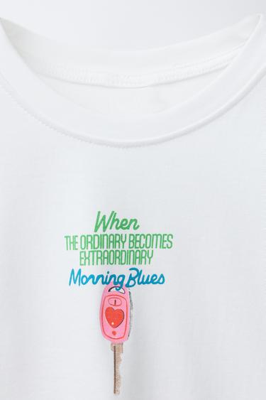 PRINTED T-SHIRT - White by Zara - Image 2