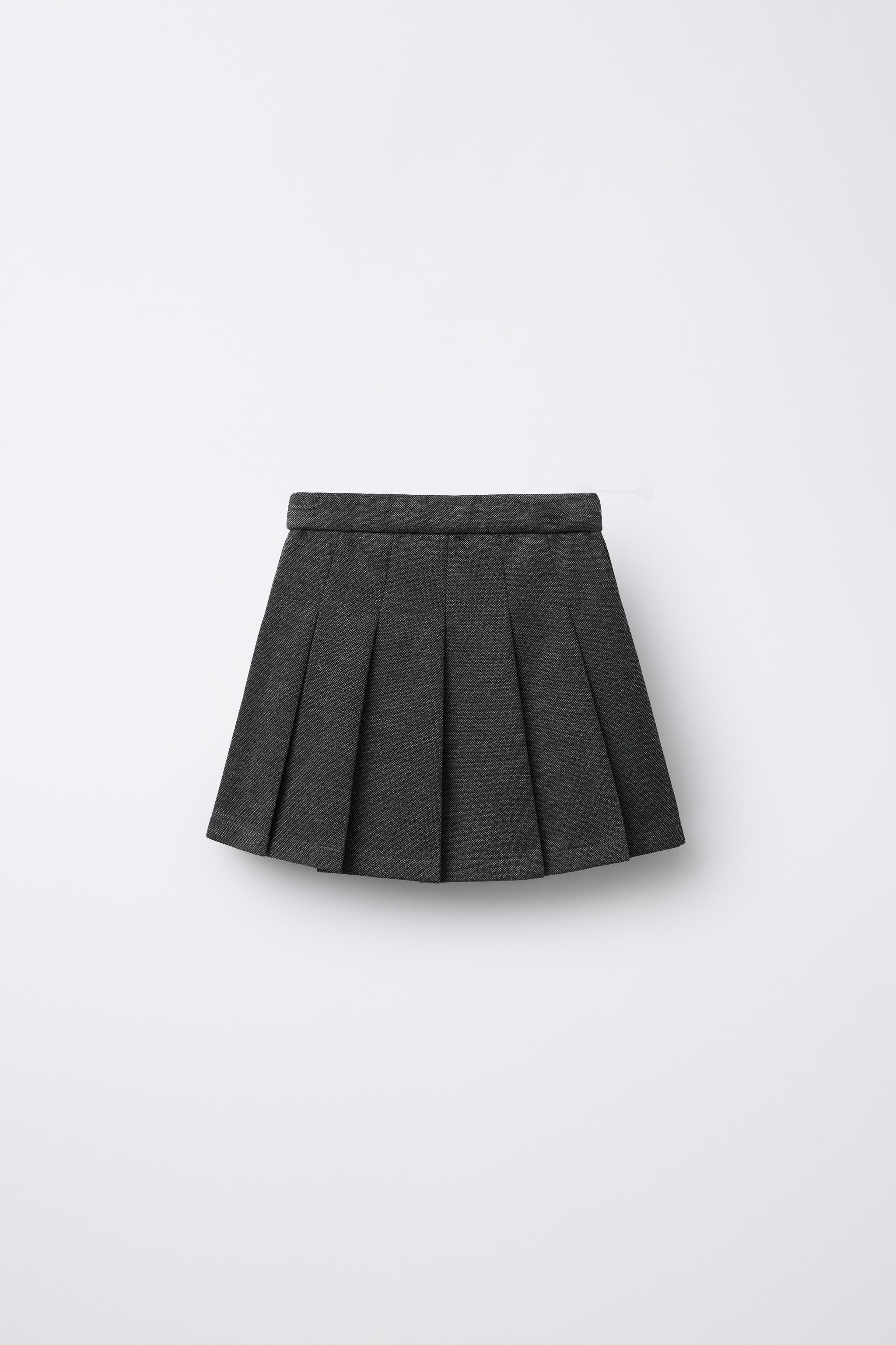 BUCKLED PLEATED SKIRT - Mid-gray | ZARA Canada