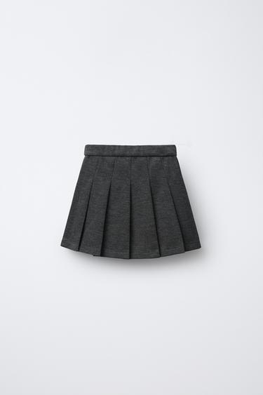 BUCKLE PLEAT SKIRT - Mid-grey by Zara - Image 1