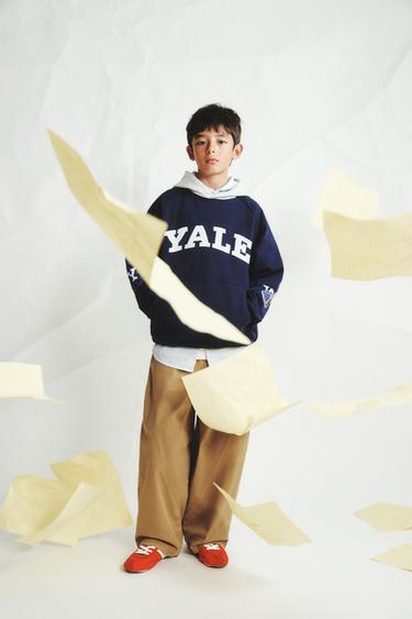 BALLOON TROUSERS WITH CUTS AND LABEL - camel by Zara