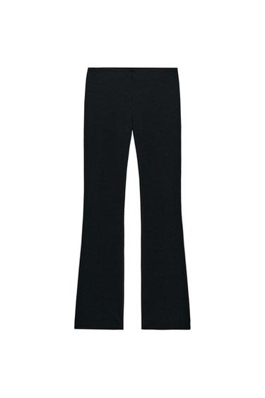 INTERLOCK FLARE TROUSERS - Black by Zara