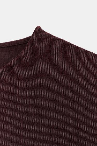 RUSTIC SLEEVELESS TOP - Burgundy by Zara - Image 5
