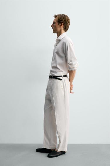 REGULAR FIT COTTON SHIRT - White by Zara - Image 3