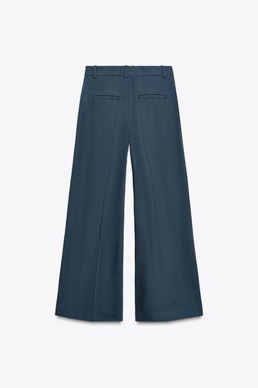 ZW COLLECTION PLEATED TROUSERS - Navy blue by Zara - Image 6
