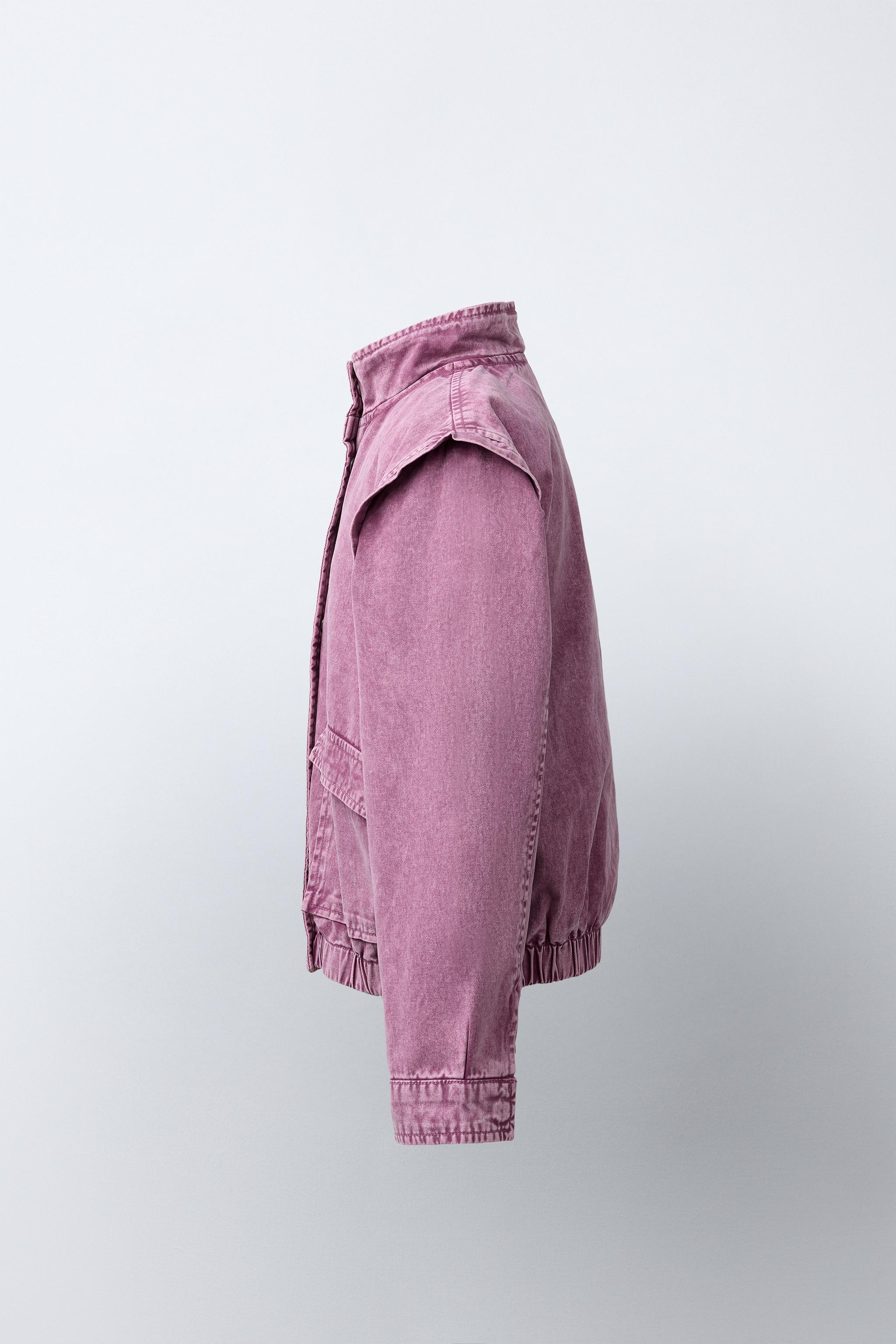 JACK MET GEWASSEN EFFECT - Donkerroze | ZARA Nederland / The
