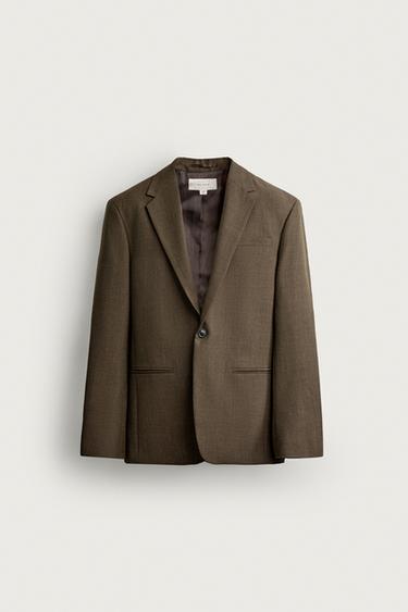 TRAJE-BLAZERRA, REGULAR FIT, % 100 ARTILEZKOA - Vigoré kakia, Zara-rena