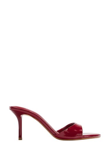 HEELED MULES - Red by Zara
