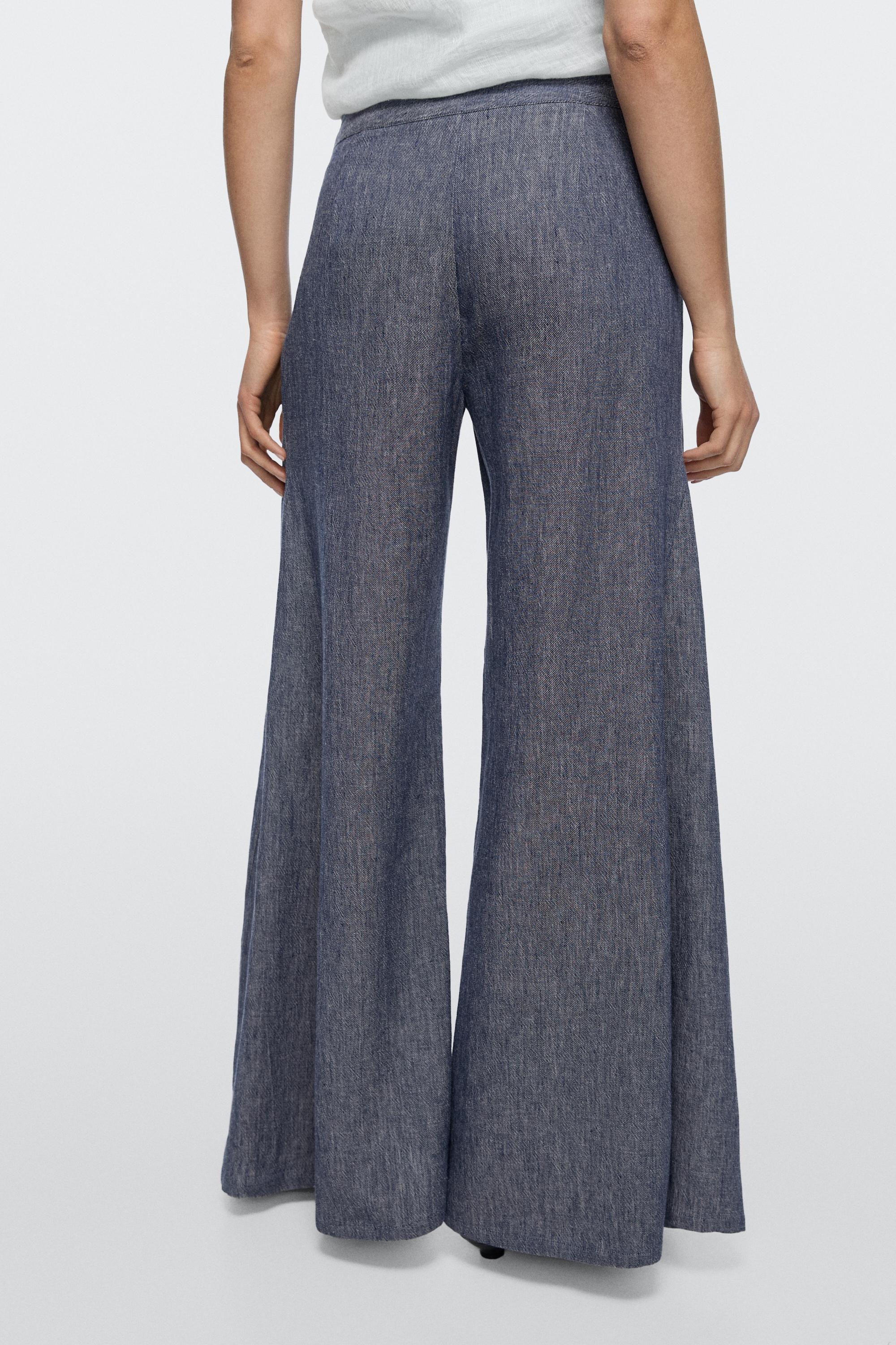 Pantalon palazzo avec plis
