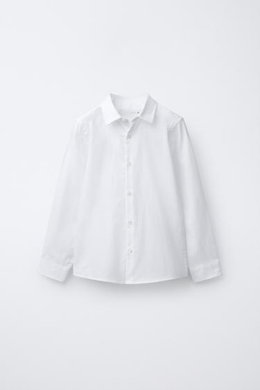 ベーシックシャツホワイトZaraのベーシックシャツ - ホワイト