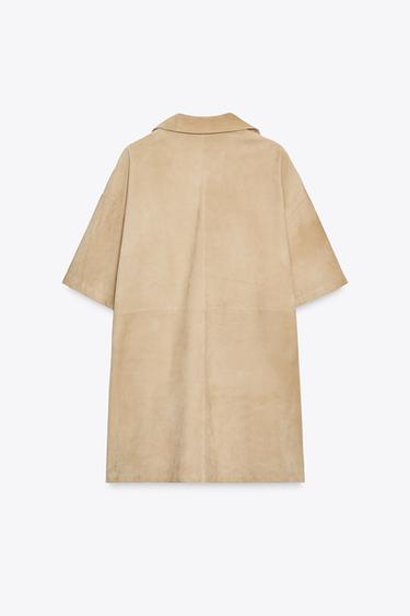 SUEDE LEATHER DRESS ZW COLLECTION LIMITED EDITION - Beige by Zara - Image 4
