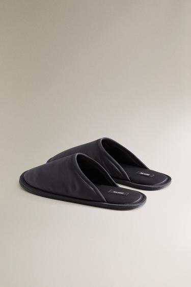 CHAUSSONS OUVERTS À L’ARRIÈRE EN SATIN - Bleu de Zara - Image 3