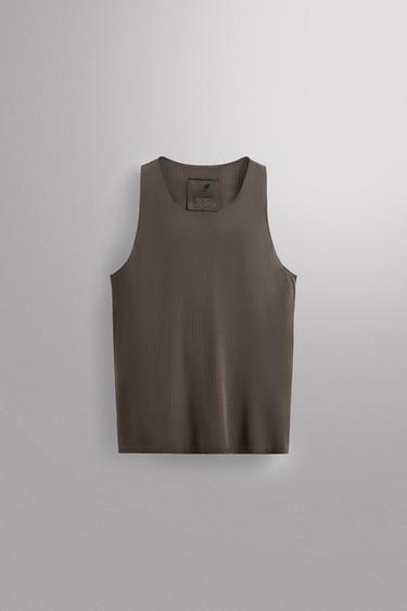 Zara SEAMLESS TRAINING TANK TOP - Gray