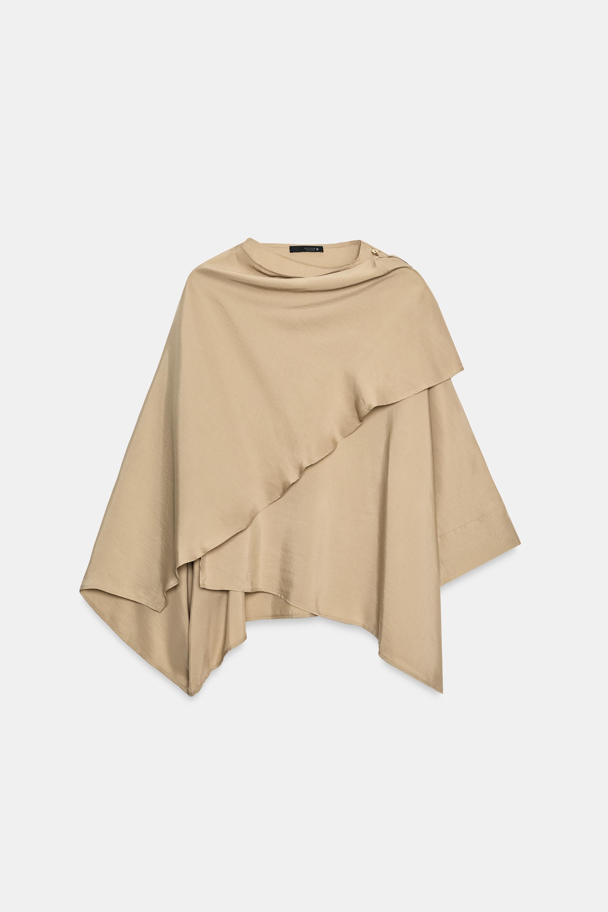 BLOUSE FLUIDE COL CAPE