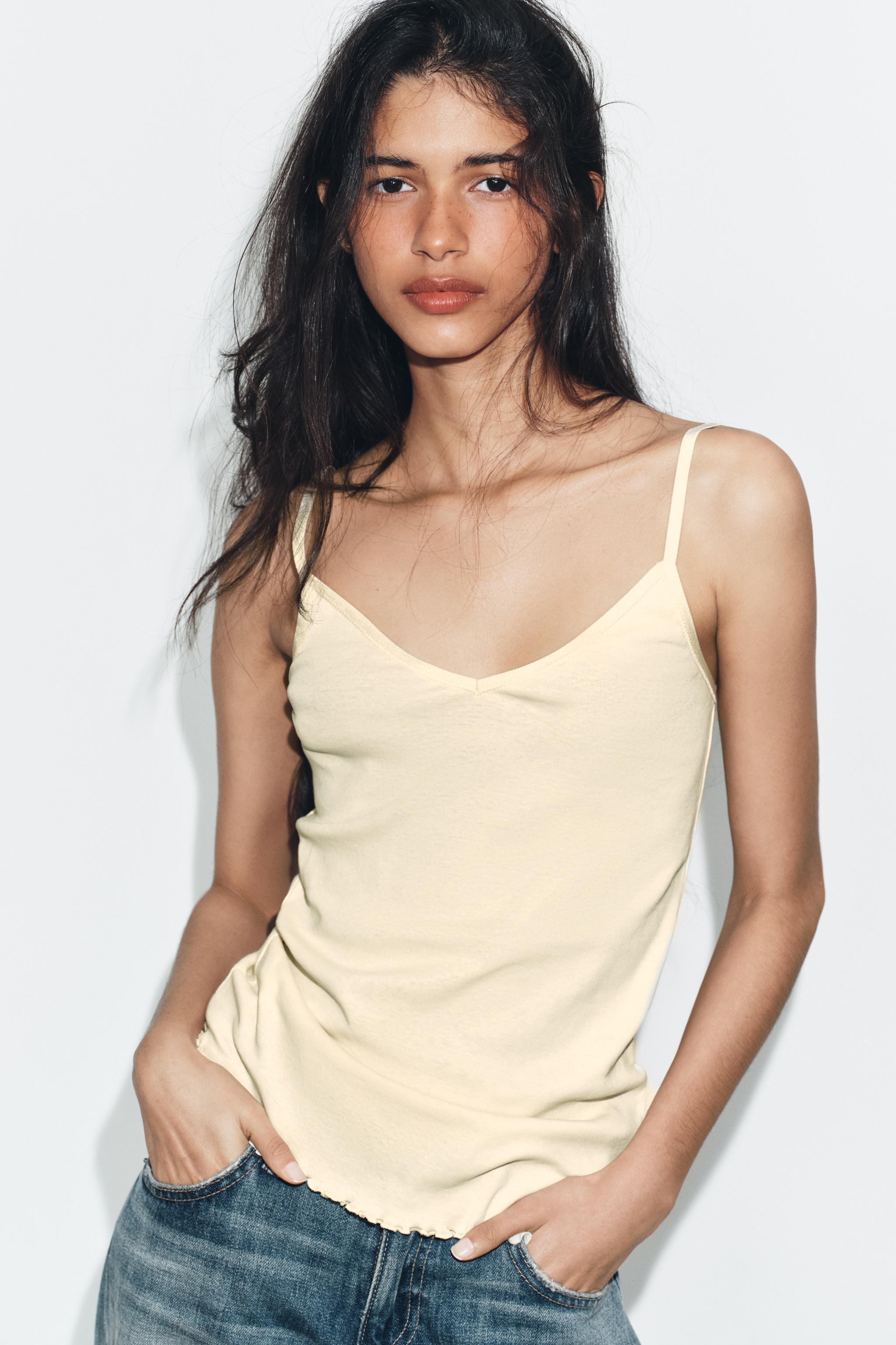 COTTON STRAP TOP