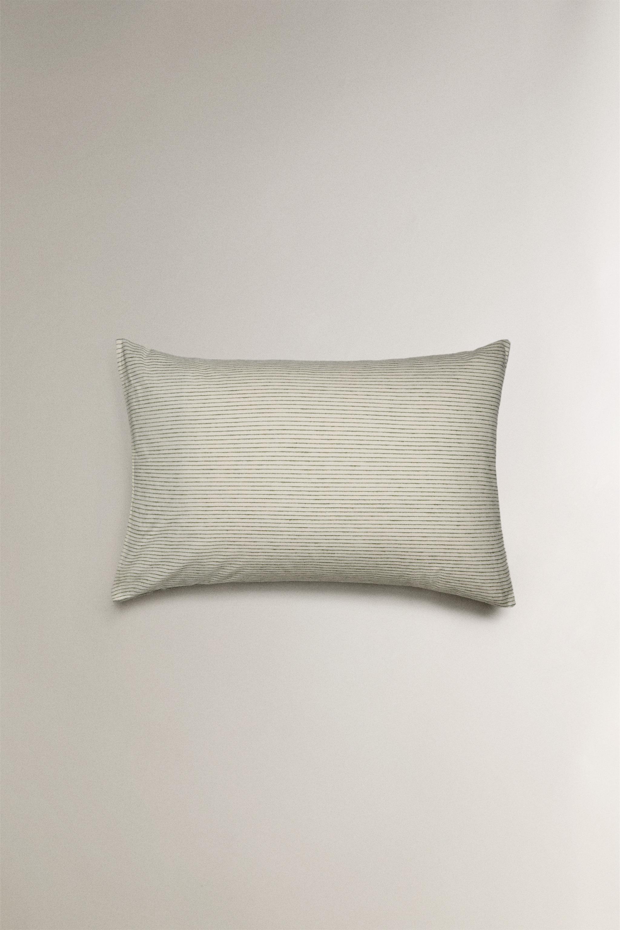 STRIPED FLANNEL PILLOWCASE