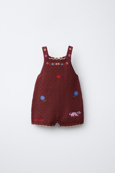 КОМБИНЕЗОН SISSЕL EDELBO X ZARA KIDS С ВЫШИВКОЙ — КОРИЧНЕВЫЙ от Zara