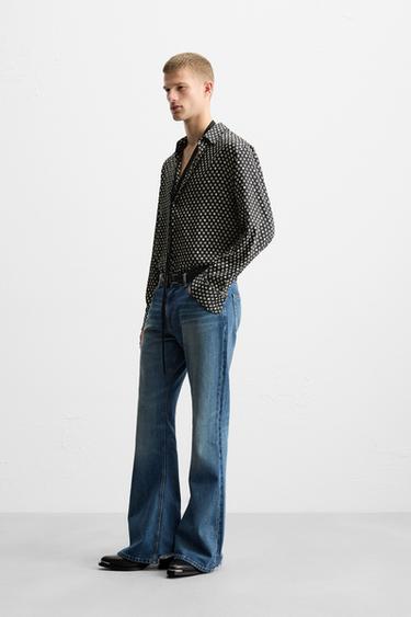 LIMITED EDITION GEOMETRIC PRINT SHIRT - Black by Zara - Image 3