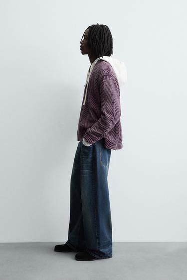 GILET STRUCTURÉ À EFFET DÉCHIRURES - Lilas de Zara - Image 3