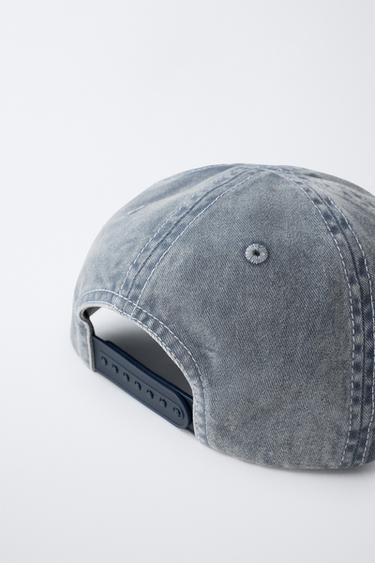 EMBROIDERED FADED-EFFECT CAP - Light grey by Zara - Image 1