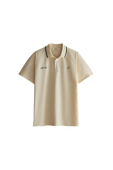SHORT SLEEVE GOLF POLO SHIRT - Ecru by Zara