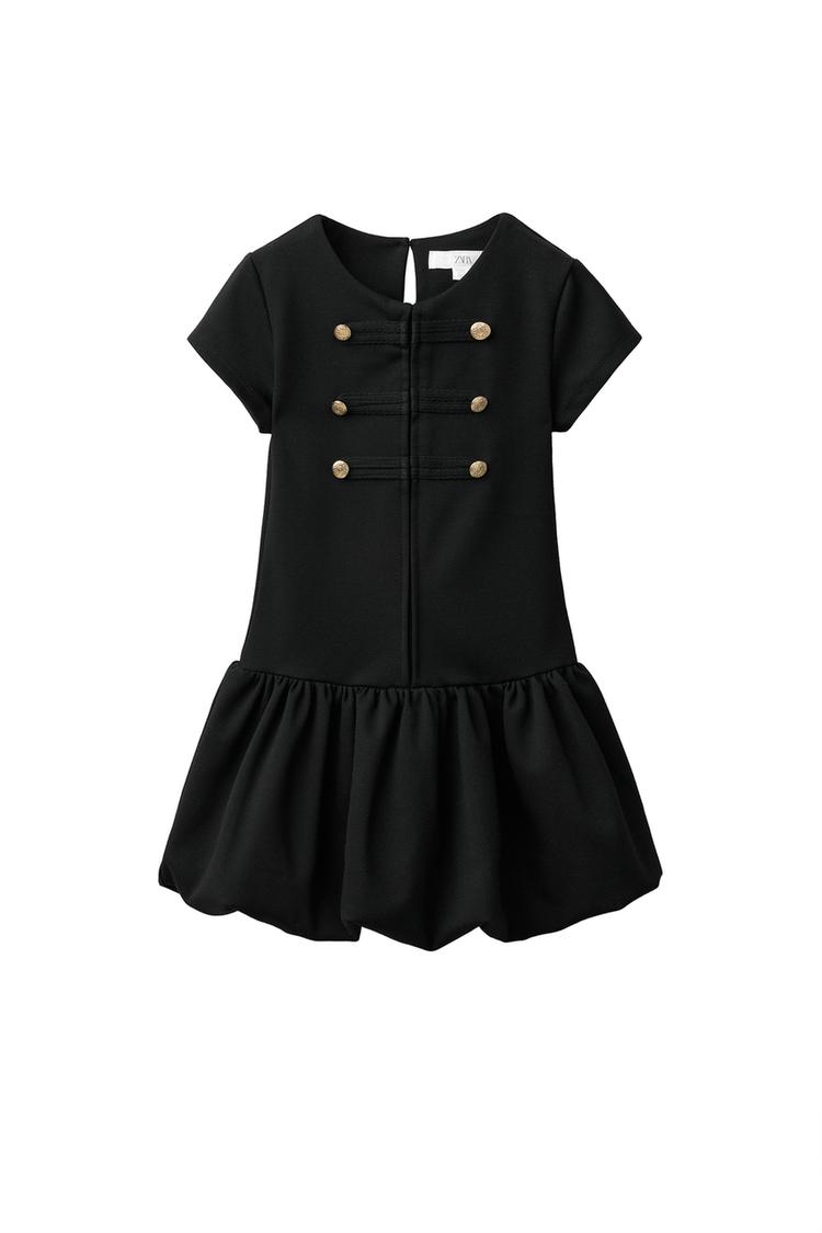 Vestido globo botones