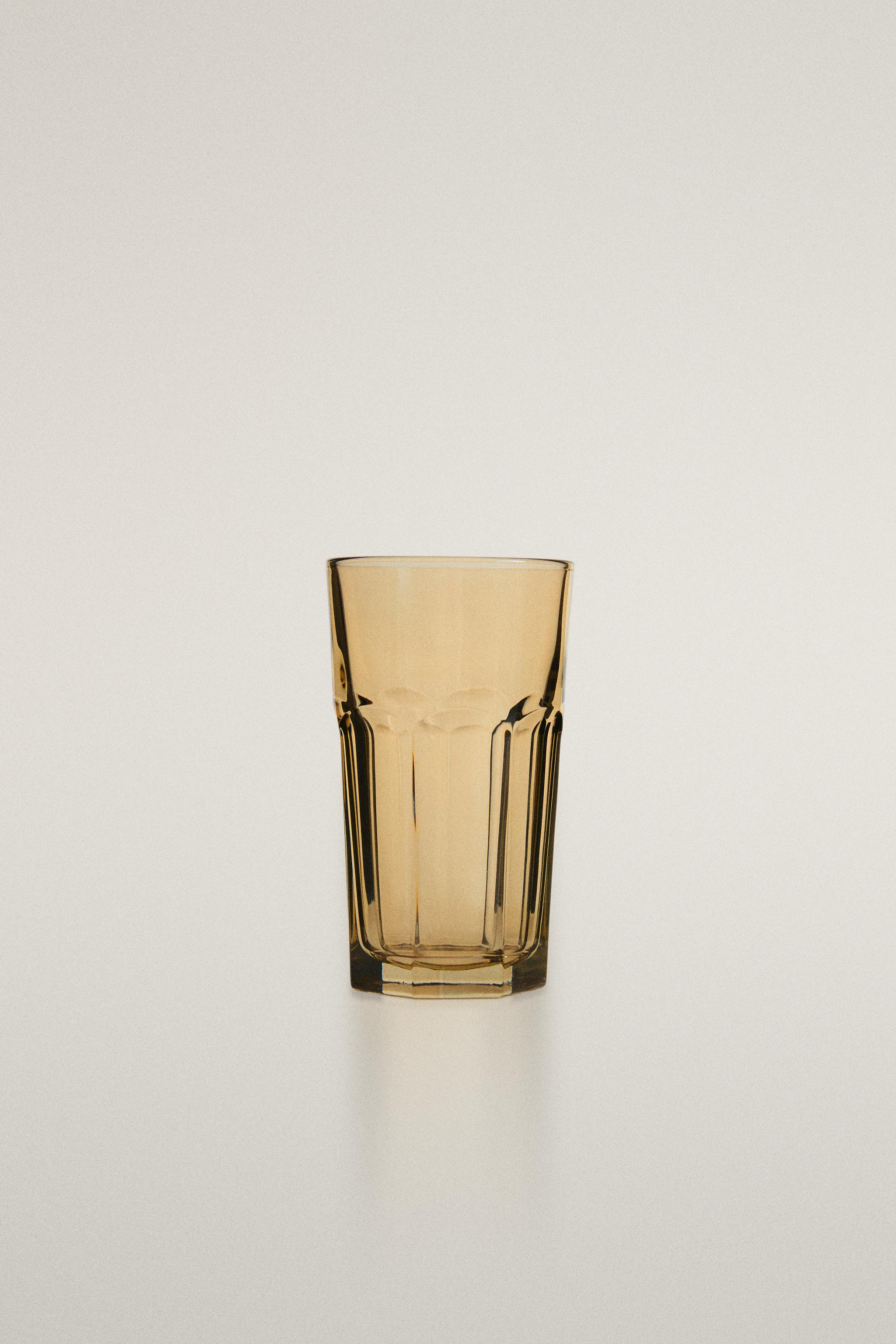 RAISED DESIGN GLASS TUMBLER