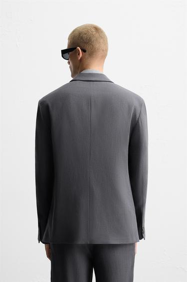 BLAZER COSTUME 100 % LIN - Gris foncé de Zara - Image 2