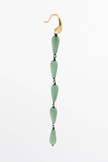 Gem dangle earrings — Golden 2