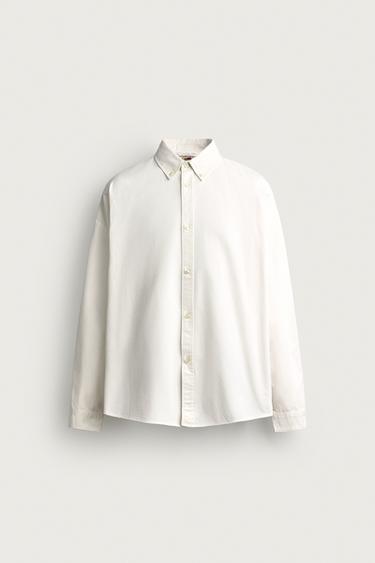 FRUIT OF THE LOOM™ BOXY OXFORD SHIRT — White 1