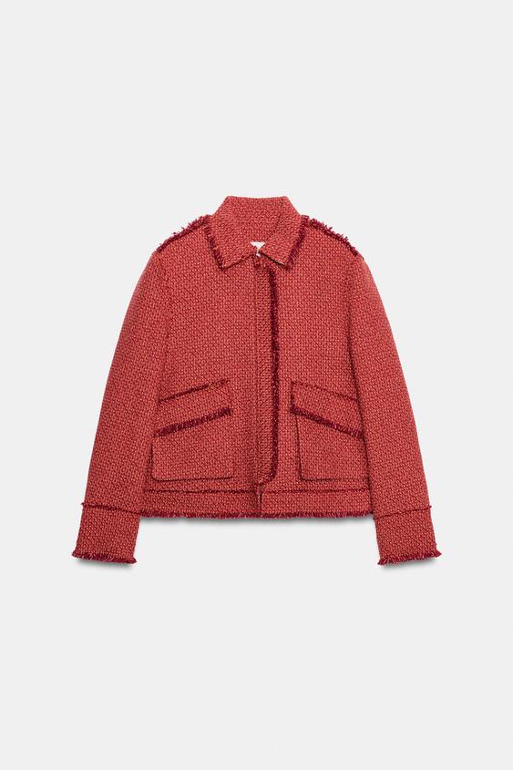 ZW COLLECTION STRUCTURED JACKET - Terracotta by Zara - Image 0