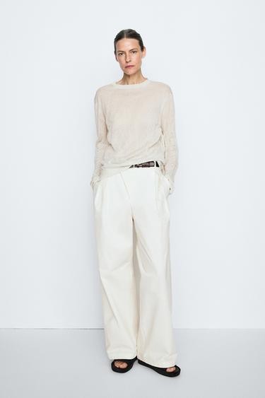 Zara Long sleeve fine knit sweater - STUDIO - Aged silver - Image 0