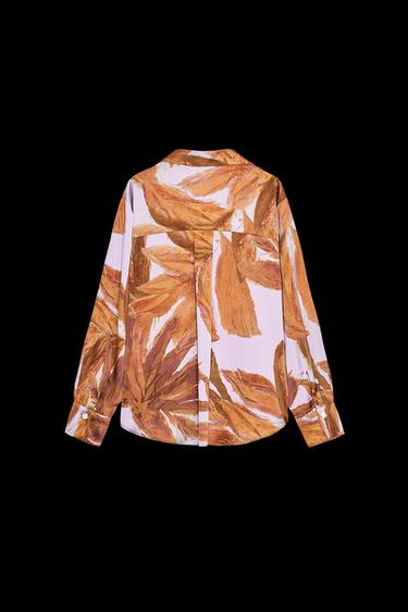 PRINTED SATIN SHIRT - Multicoloured by Zara